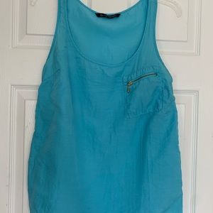 Zara TRF aqua blue tank top